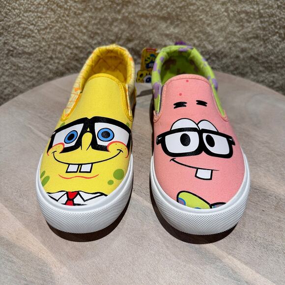 Ground Up Spongebob Squarepants Womens Slip On Patrick Canvas Sneaker Size 9 - Picture 15 of 16